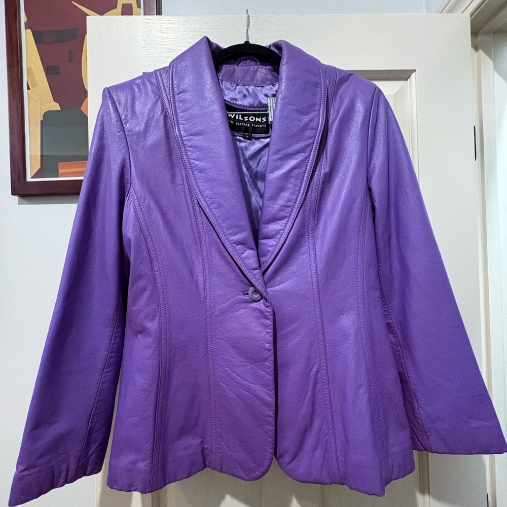 Vintage Wilson Leather Women's Purple Jacket Blazer